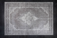 Oosters katoenen vloerkleed 350x240cm antiek grijs geometrisch patroon