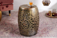 Ronde design kruk JUMEIRAH 45 cm messing ijzeren bijzettafel handgemaakt