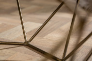 Salontafel Messing met Marmer Blad Groen Diamond 69 cm