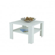 Salontafel WIT MET SCHAP 68x68 cm