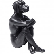 Decoratie beeld gangster hond zwart