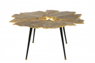 Decoratieve salontafel GINKGO 95cm goud zwart handgemaakt metaal