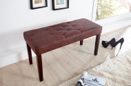 Elegante bank CAMBRIDGE 90cm sigaarbruin Chesterfield-look