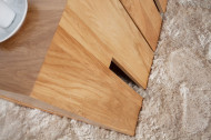Elegante bijzettafel CASTLE 45 cm naturel geolied wild eiken poef