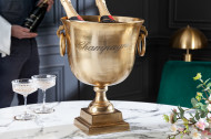 Elegante champagnekoeler 40cm gouden flessenkoeler