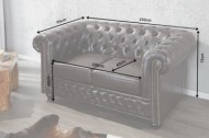 Elegante Chesterfield 2-zits bank Coffee bruine knoop stiksels