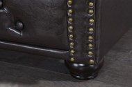 Elegante Chesterfield Coffee bruine fauteuil met knoopsluiting