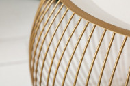 Elegante salontafel STORAGE 51 cm goud witte opbergmand met dienblad