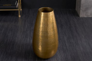 Elegante vaas ORIENT 50cm goud in gehamerd rasterpatroon