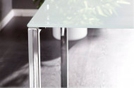 Exclusief design hoekbureau 180 cm glas wit