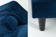 Extravagante Chesterfield-ontwerp hoekbank met 3 plaatsen COSY VELVET donkerblauwe fluwelen kernzithoek