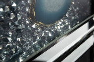 Extravagante kandelaar DIAMANT AGAAT 61 cm met agaatstenen en kristallen