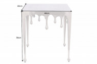Extravagante salontafel LIQUID LINE L 46 cm zilver druppelvormig design