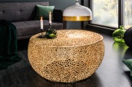 Filigraan design salontafel LEAF 80cm goud handgemaakt Leverbaar in Medio JUNI