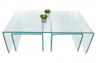 Glazen Salontafel model trio 90cm
