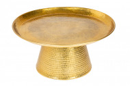Handgemaakte salontafel ORIENT 63 cm goud met Volledig gehamerd blad design