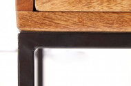 Industriële mangohout salontafel zoals bijzettafel met Lade 45 cm