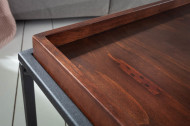 Industriële salontafel ELEMENTS 60cm mokka beuken verwijderbaar blad