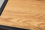 Industriële salontafel SLIM 120cm wild eiken zwart met twee planken