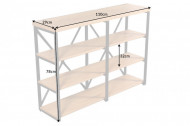 Industriële wandmeubel STUDIO 110 cm eiken look met metalen frame