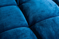 Luxe design 3-zitsbank 225 cm zitcomfort pocketvering stof fluweel aqua