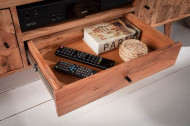 Massief tv-bord LIVING 140cm naturel acacia 3D-oppervlak massief hout