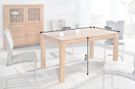 Massieve eettafel PURE 120cm Sheesham steen afwerking indrukwekkende nerf