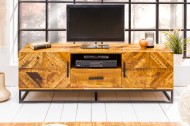 Massive TV-Board INFINITY 160 cm Mango Wood industrieel ontwerp