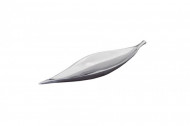 Moderne decoratieve schaal SILVER LEAF 41 cm zilver aluminium