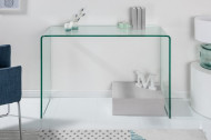 Moderne Design Glazen bureau zoals sidetable 100 cm volledig transparant glas