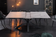 Moderne keramische eettafel Bella 180-225 cm uitschuifbaar in marmerlook