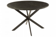 Ronde Marmeren Eettafel Marmer/Ijzer Zwart 120cm