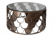 Salontafel messing in visschaal ABSTRACT 70cm
