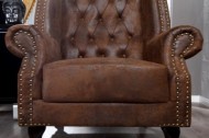 Chesterfield fauteuil antiek bruin