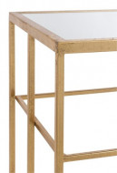 Console Metaal goud 120 cm gespiegelde glas