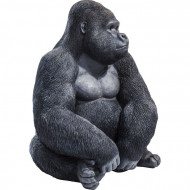 Deco Object Monkey Gorilla Side XL Zwart H76cm