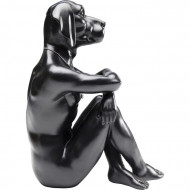 Decoratie beeld gangster hond zwart