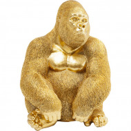 Decoratief Beeld Aap Gorilla Side Medium Goud