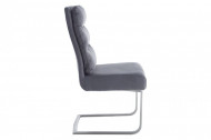 Design sledestoel COMFORT vintage grijs met RVS frame