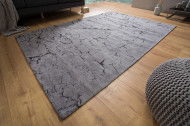 Design vloerkleed 240x160cm grijs katoen