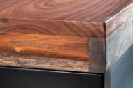 Elegant bureau ELEMENTS 118 cm Sheesham Smoked Finish metalen frame