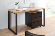 Elegant bureau sheeshamhout metalen frame 118 cm