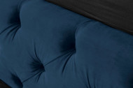 Elegant fluweelstof donkerblauw bed PARIS 160x200cm