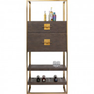 Exclusieve Barkast Osaka 192cm hoog met messing goud