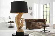 Exclusieve massief houten lamp SWAN hand gesneden uit acaciahout!!!