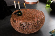 Filigraan design salontafel 80cm koper handwerk met handvatten