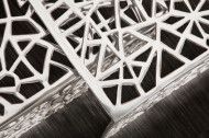 Handgemaakte Design Salontafel Zilver ABSTRACT 49 cm set van 2