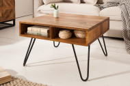 Handgemaakte salontafel SCORPION 60 cm Sheesham haarspeldpoten