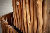 Handgemaakte vloerlamp EUPHORIA 154cm lang hout met vier kappen