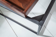 Industriële salontafel ELEMENTS 60cm mokka beuken verwijderbaar blad